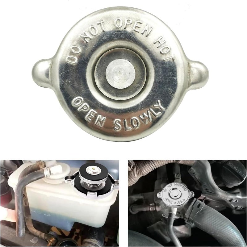 GKmow Pack-1 Radiator Cap, Stainless Steel Engine Seal Cover, 16 PSI Original Equipment Replacement, Durable Radiator Cover Assembly, Automotive Part, Compatible with Dodge, Jeep (Silver) - Image 1